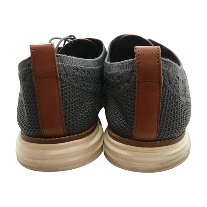 Gray Lace-Up Dress Shoes