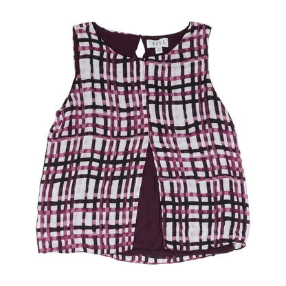 Purple Misc Sleeveless Blouse