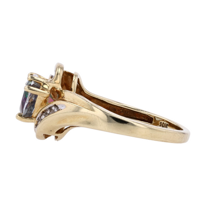 10K Yellow Gold Diamond Fashion Ring