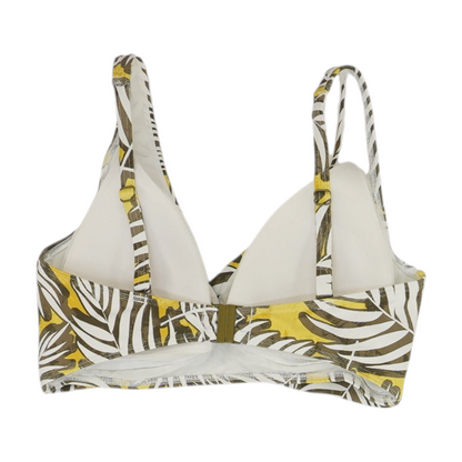 White Abstract Swim Top
