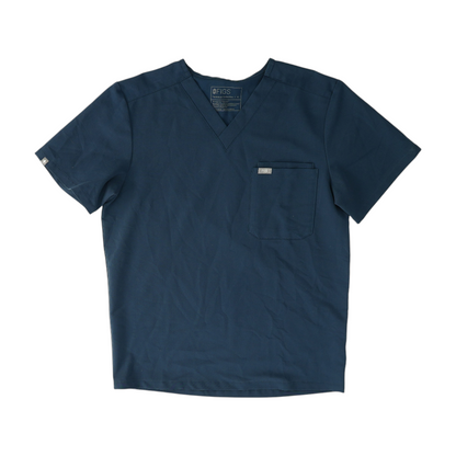 Blue Solid Scrub T-Shirt