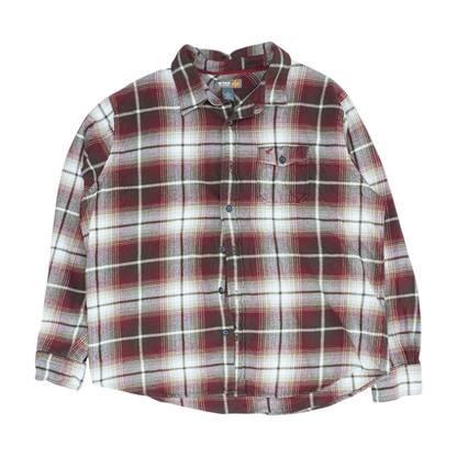 Maroon Plaid Flannel Button Down
