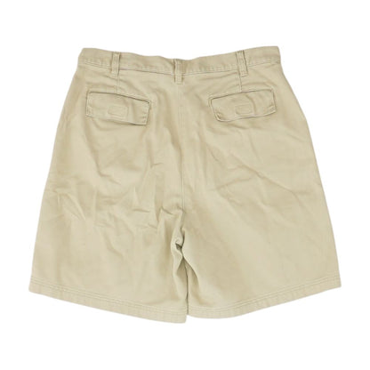 Beige Solid Chino Shorts