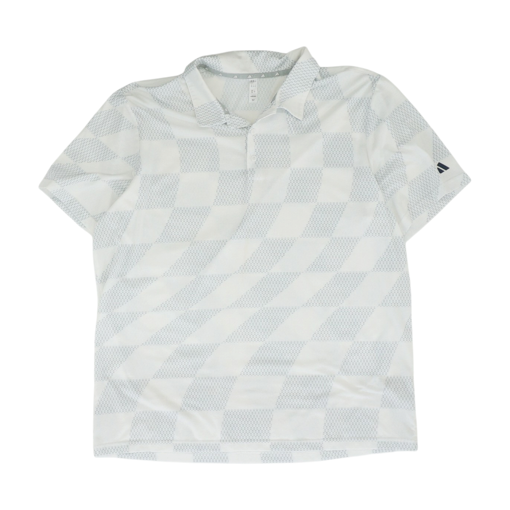 White Check Short Sleeve Polo