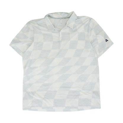 White Check Short Sleeve Polo