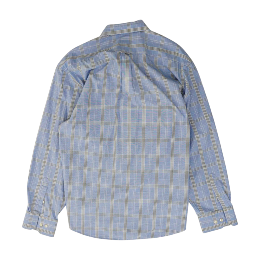 Blue Plaid Long Sleeve Button Down