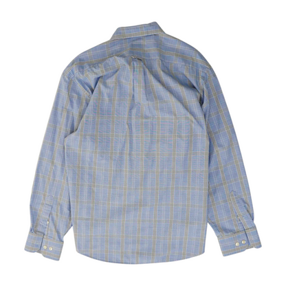 Blue Plaid Long Sleeve Button Down