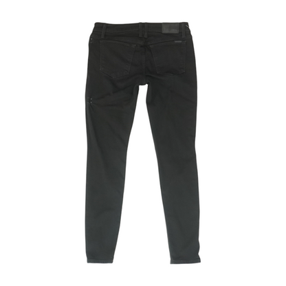 Black Solid Mid Rise Skinny Leg Jeans