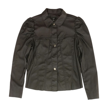 Black Solid Button Down