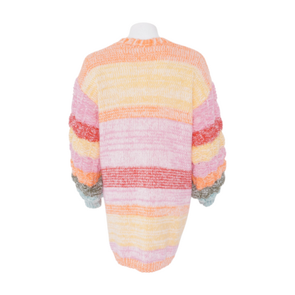 Multi Striped Cardigan Sweater