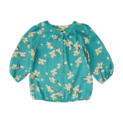 Blue Petite Floral Blouse