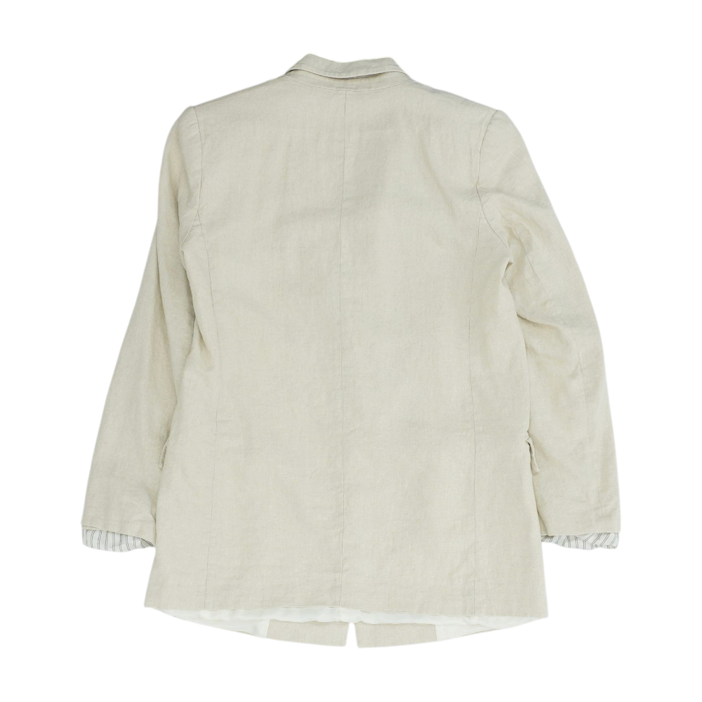 Cream Solid Blazer