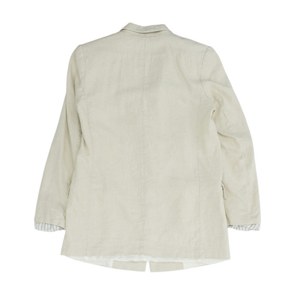 Cream Solid Blazer