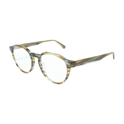 Brown CKJ23627 Round Prescription Eyewear