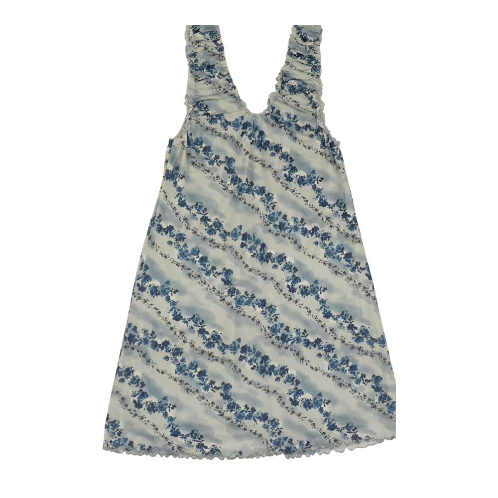 Blue Floral Mini Dress