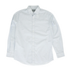 White Print Long Sleeve Button Down