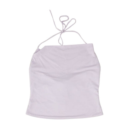 Lavender Solid Sleeveless Blouse