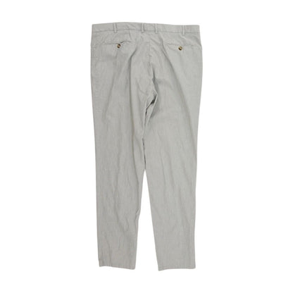 Gray Striped Stretch Chino Pants