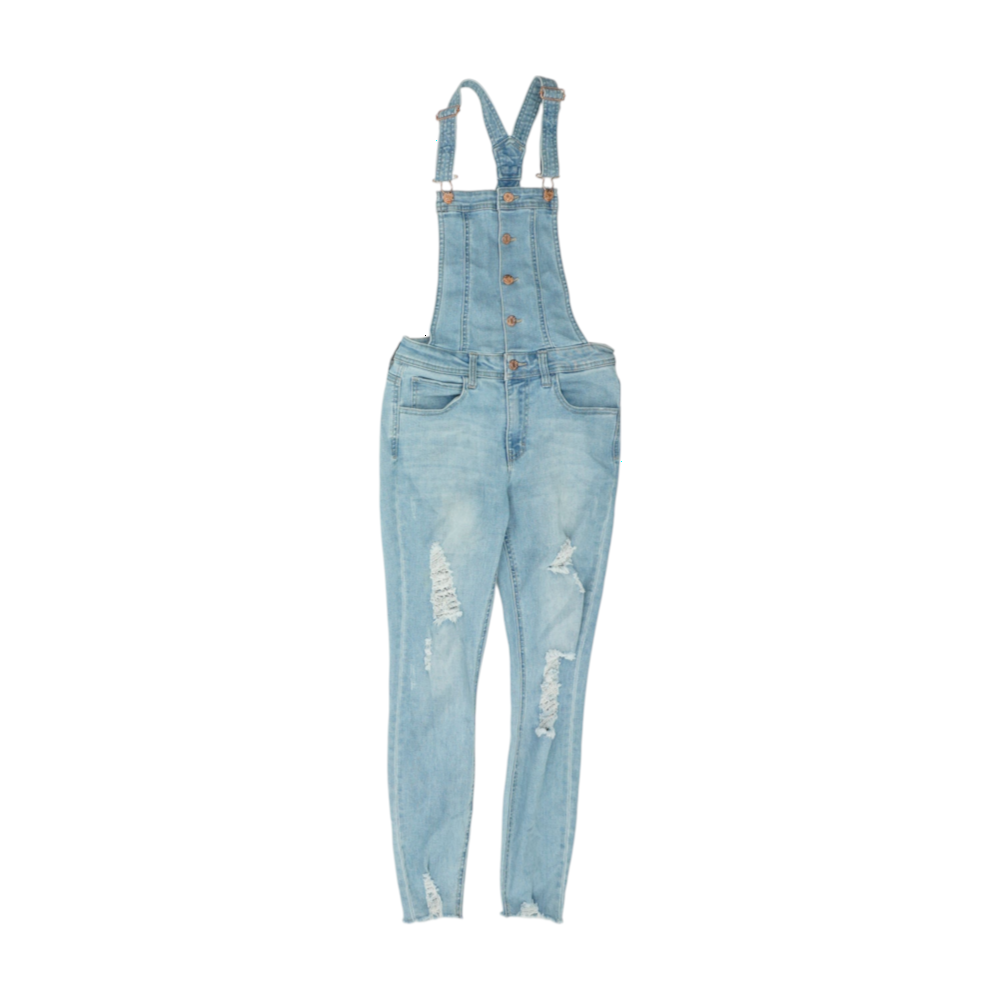 Blue Skinny Overalls