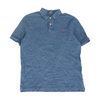 Blue Solid Short Sleeve Polo