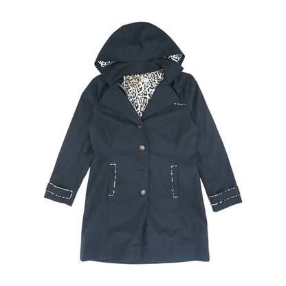 Black Solid Rain Jacket