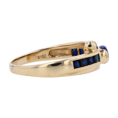 14K Yellow Gold Opal Band Ring