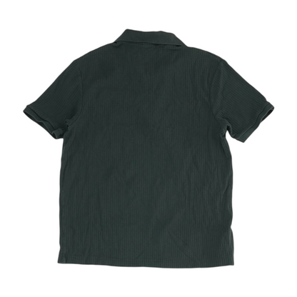 Gray Solid Short Sleeve Polo