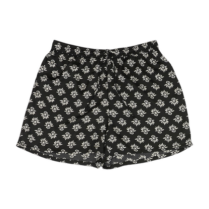 Black Print Active Shorts
