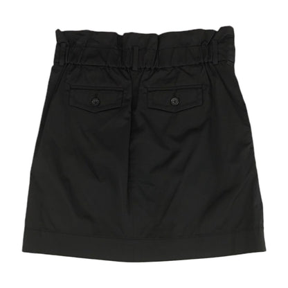 Black Solid Mini Skirt