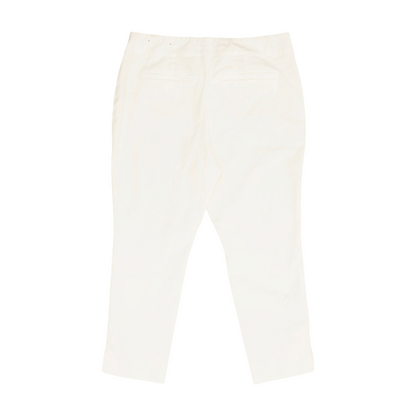 White Solid Chino Capris