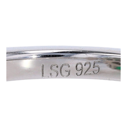 Sterling Silver Emerald Fashion Ring