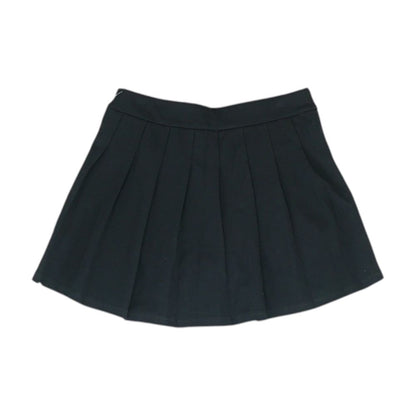 Black Solid Skort