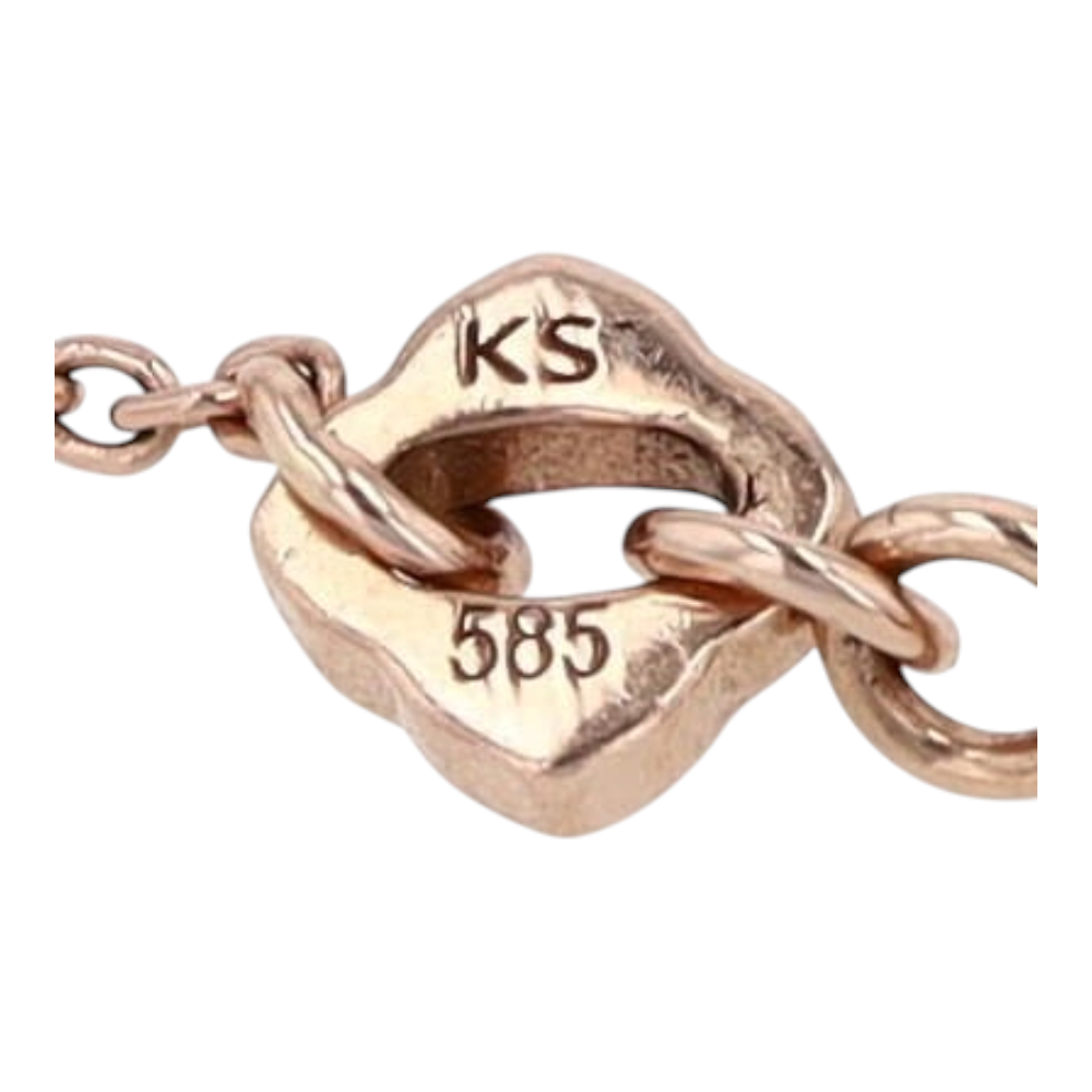 14K Rose Gold Diamond Chain Bracelet