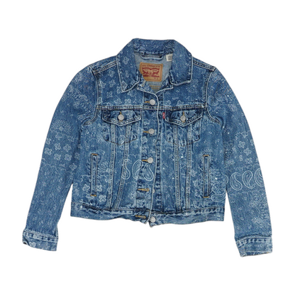 Blue Paisley Denim Jacket