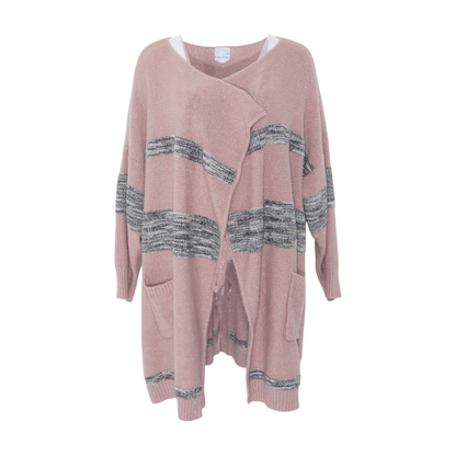 Pink Plus Striped Cardigan Sweater