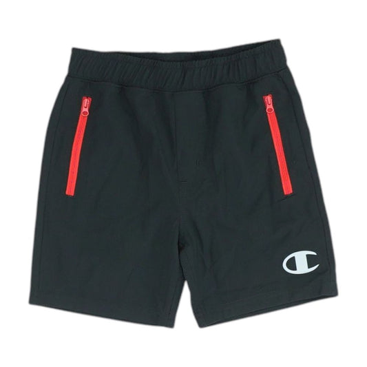 Black Solid Active Shorts