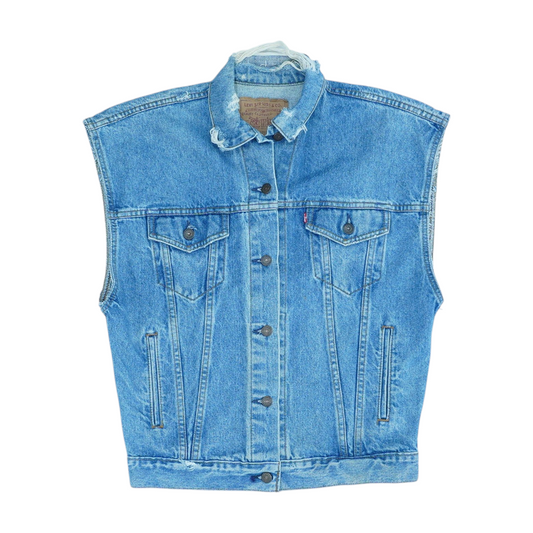 Vintage Blue Solid Vest