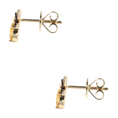 5/8 ctw 14K Yellow Gold Yellow Sapphire Stud Earrings