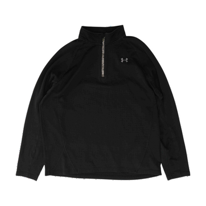 Black Solid 1/4 Zip Pullover