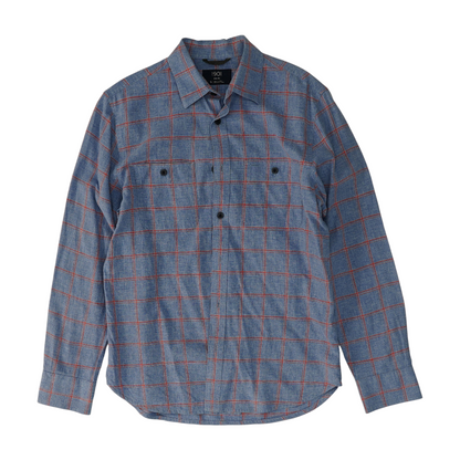 Blue Plaid Long Sleeve Button Down