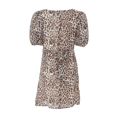 Tan Animal Print Mini Dress