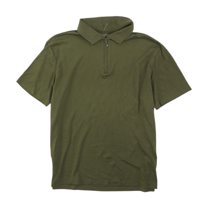 Green Solid Short Sleeve Polo