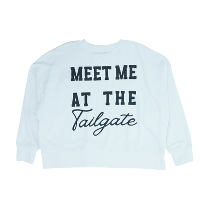 White Solid Sweatshirt Pullover