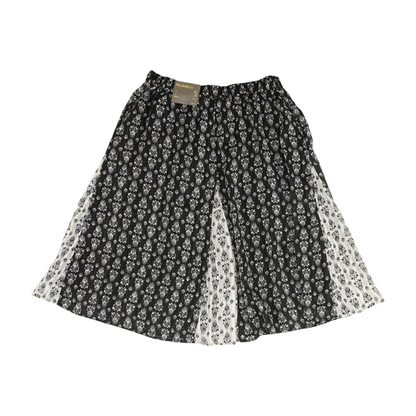 Black Petite Floral Midi Skirt