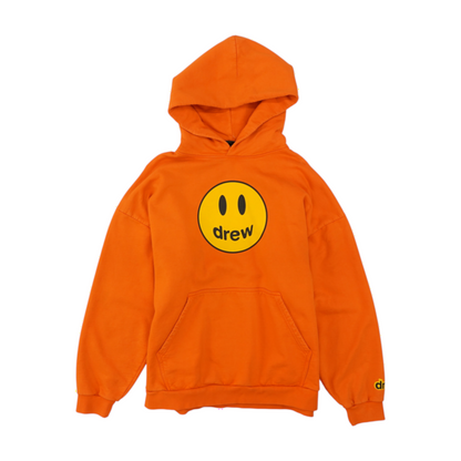 Orange Solid Hoodie Pullover