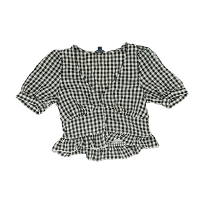 Black Check Blouse