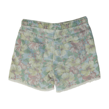 Green Floral Chino Shorts