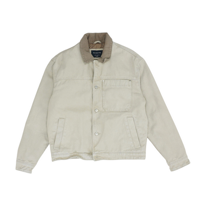 Beige Solid Long Sleeve Jacket