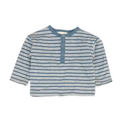 Blue Striped Henley T-Shirt