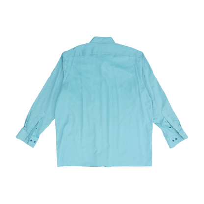 Green Solid Long Sleeve Button Down